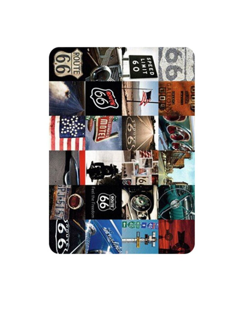 Vintage Route 66 Collage Tin Sign | Retro Road Trip Decor 🚗